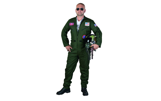 Kostüm - Kampfjet-Pilot - für Erwachsene  - Größe 56/58