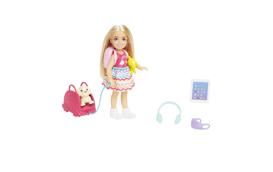 Mattel Barbie Chelsea Puppe & Eiswagen Spielset - Mit Kätzchen & Beweglichem Wagen
