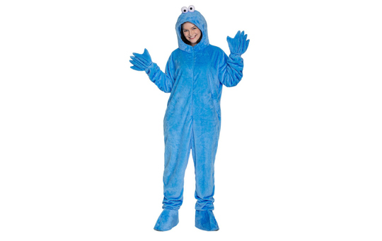 Sesamstrasse - Kostüm für Erwachsene - Krümmelmonster - Größe S/M (170cm)