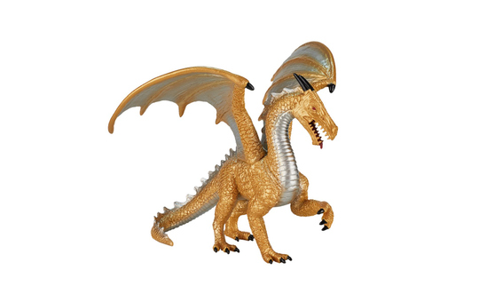 MOJO Golden Dragon Spielfigur – Handbemalt, Detailliert, Sammlerstück Für Dioramen & Kleine Drachenfans