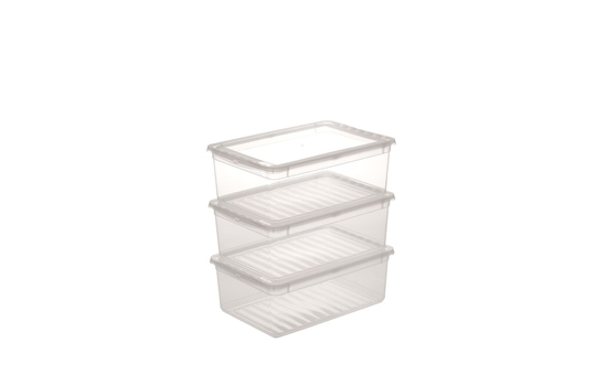Klarsichtboxen - Bea - 3er Set - 11 Liter