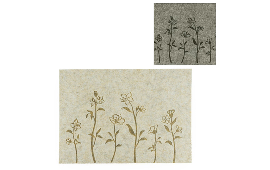 Platzset GRAFIK Rund D. 38cm Creme Beige Braun Aus Filz Formano