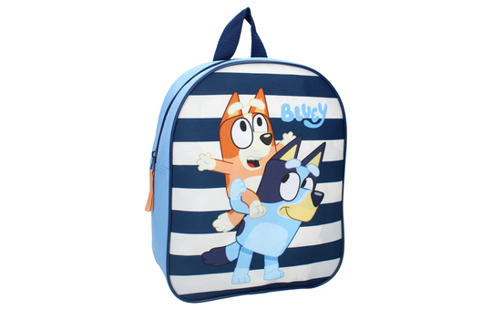 Bluey Kinder-Rucksack Für Kindergarten & Vorschule – Mit Großer Vordertasche, Blau