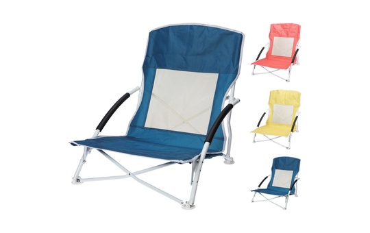 CREVICOSTA Klappbarer Strandstuhl – 7 Positionen, Getränkehalter, Kopfkissen, Aluminium