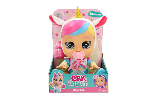 Bambola Cry Babies Daycare Blake - Alta 31 Cm, Piange Lacrime Vere, Occhi Luminosi, Include 5 Accessori, Età 18 Mesi+ - copertina