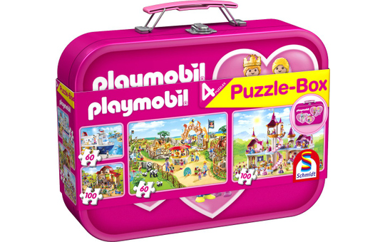 Puzzle-Box - Playmobil pink - 4-in-1 