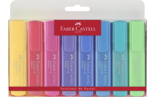 Faber-Castell - 8 Textmarker - Pastellfarben  