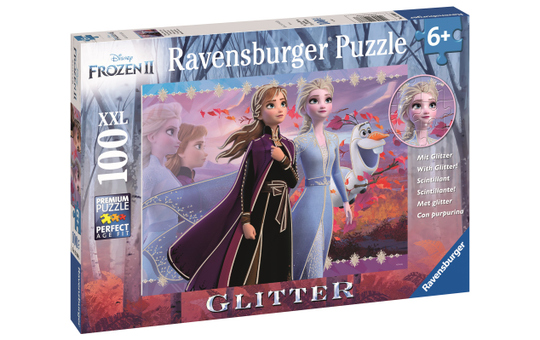 Kinderpuzzle - Die Eiskönigin 2 - Starke Schwestern -100 Teile Glitzer 