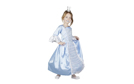 Kinder Kostüm Prinzessin, eisblau/weiß 