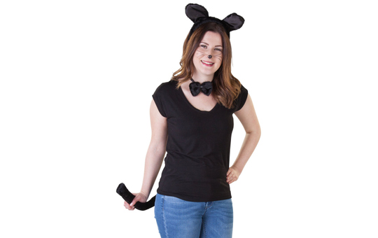 Kostümset - Maus, 3-teilig, für Erwachsene, für Fasching oder Halloween 