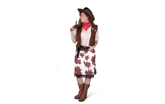 Kostüm - Cowgirl - für Erwachsene - 3-teilig - Größe 42