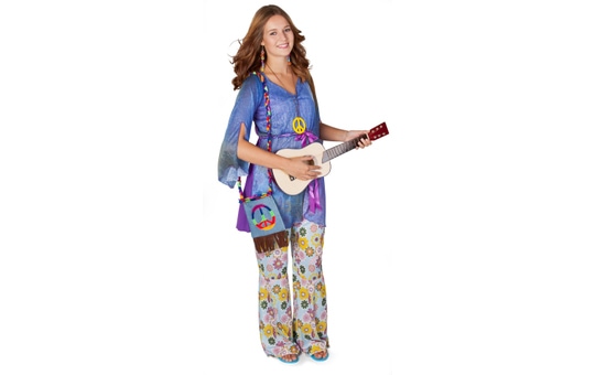 Kostüm - Hippie Lady - für Erwachsene - 2-teilig 