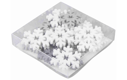 Streudeko - Schneeflocken - 24 Teile - weiß 
