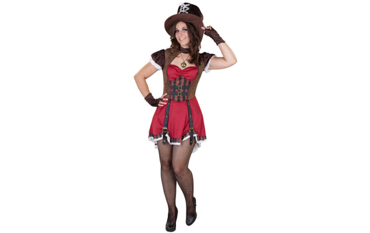Kostüm - Steampunk Lady - für Erwachsene - 3-teilig - Größe 36/38