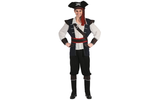 Kostüm - Piratenkapitän - für Erwachsene - 3-teilig - verschiedene Größen 