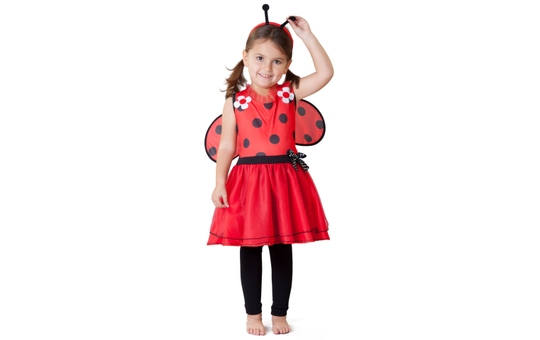 Kostüm - Marienkäferchen - für Kinder - 4-teilig - verschiedene Größen 