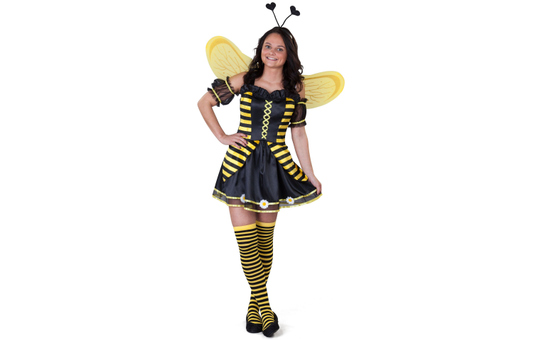 Kostüm - Honigbiene - für Erwachsene - 4-teilig - verschiedene Größen 