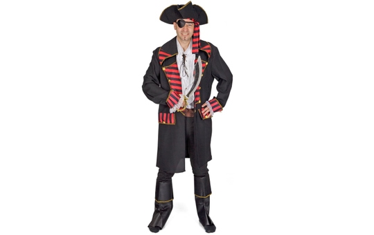 Kostüm -  Pirat - für Erwachsene - 6-teilig - verschiedene Größen 