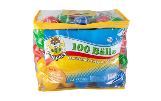 100 Spielbälle in Tasche 
