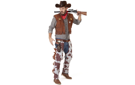 Kostüm - Cowboy - für Erwachsene - 3-teilig - Größe 52/54