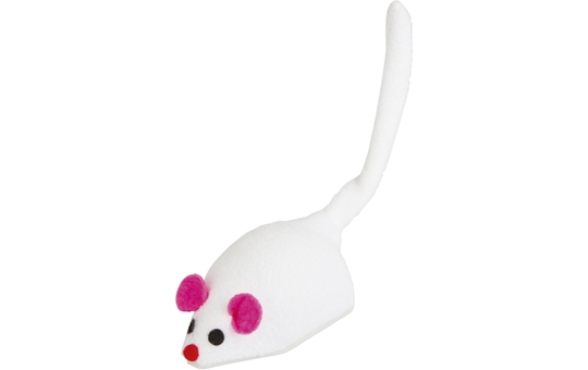 Katzenspielzeug - Rennmaus zum Aufziehen - weiß 