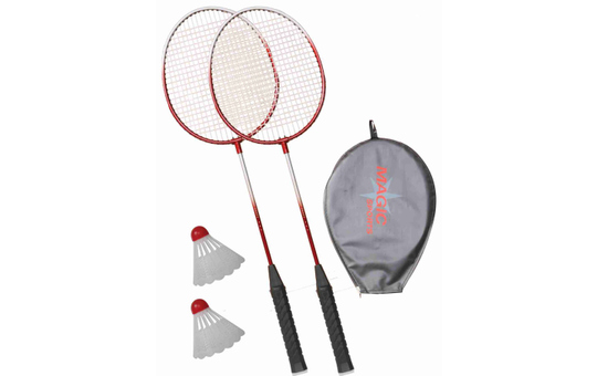 Badminton-Set Badmintonschläger Racket Schläger Ball Federball-Spiel im Netz 