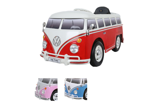 Kinder-Elektrofahrzeug - VW T1 Bus Premium RC - 12 V - mit Radio - verschiedene Farben 