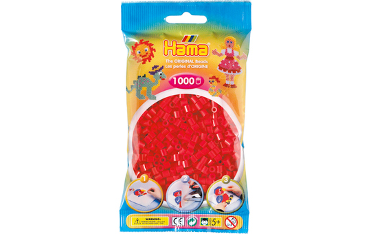Hama Bügelperlen - 1000 Perlen - rot 