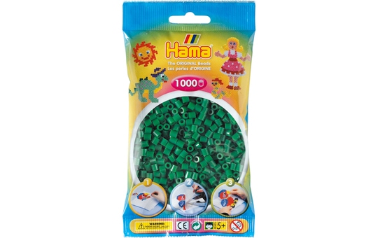 Hama Bügelperlen - 1000 Perlen - grün 