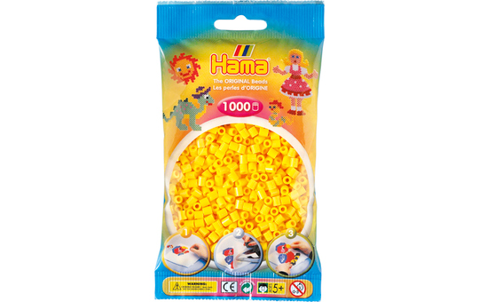 Hama Bügelperlen - 1000 Perlen - gelb 