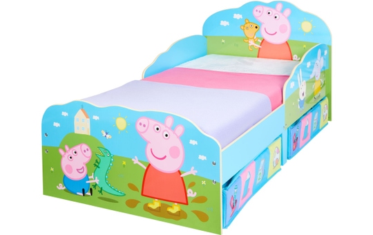 Peppa Wutz - Kinderbett mit Stauraum - ca. 70 x 140 cm 
