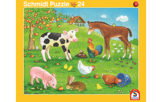 Rahmenpuzzle - Kuschelige Tierfreunde und Tierkinder - 2er Set 