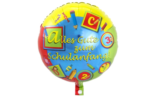 Folienballon - Schulanfang - Ø = ca. 45 cm 