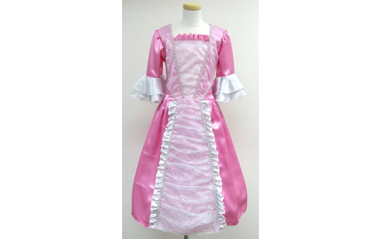 Kinder Kostüm Prinzessin, rosa/weiß, mit halblangen Ärmeln 