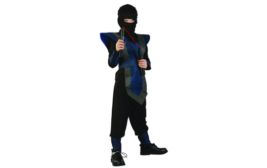 Kinderkostüm Ninja 7tlg blau 