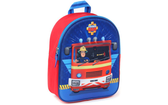 Feuerwehrmann Sam - 3D-Kinderrucksack - rot/blau 