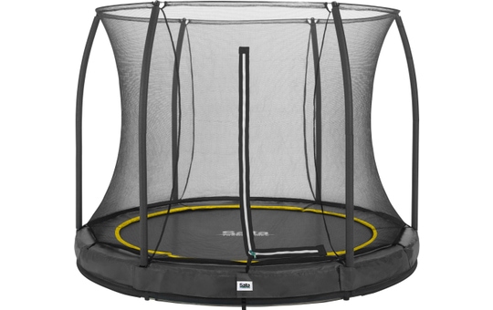 Salta - Rundes Bodentrampolin mit Netz - Comfort Edition Ground - Durchmesser: 305 cm - in schwarz 