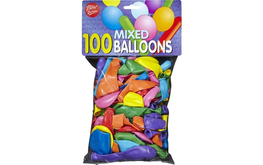 Luftballons - verschiedene Farben, Formen und Größen - 100 Stück 