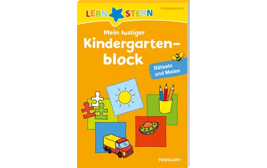 Mein lustiger Kindergartenblock - Rätseln und Malen - Lernstern 