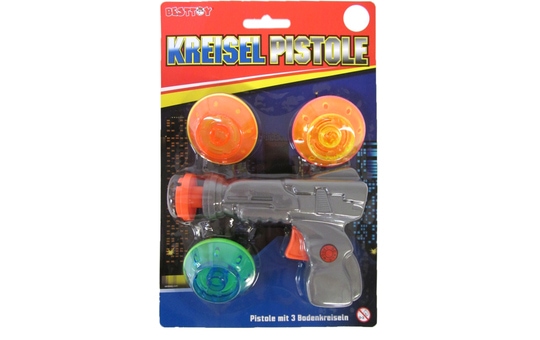 Spielzeug Pistole - Galaxy Guard -mit Flugkreisel und Flugscheibe - Besttoy 