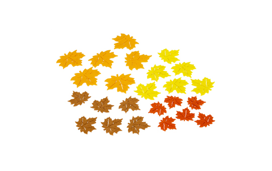 Streudeko - Herbstblätter - aus Filz - 24-teilig 