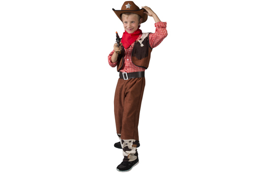 Kostüm - Cowboy - für Kinder - 5-teilig - verschiedene Größen 