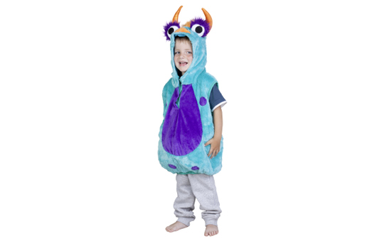 Kinder Kostüm Plüsch Monster, türkis 