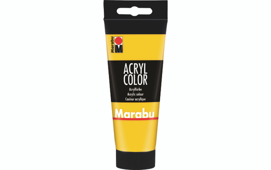 Marabu - Acryl Farbe - Mittelgelb - 1 Tube á 100 ml 