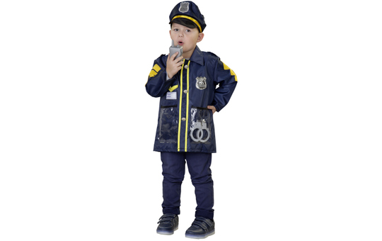 Kostüm - Polizist - für Kinder - Einheitsgröße - 4-teilig 