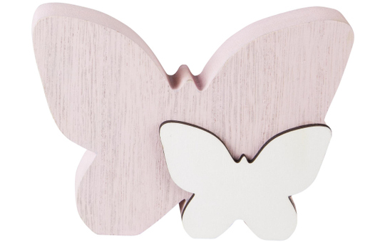 Deko-Schmetterling - aus Holz - 12 x 2 x 8,5 cm - verschiedene Farben 