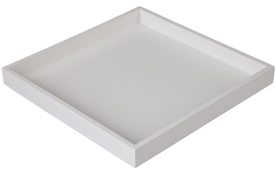 Tablett - aus Holz - ca. 30 x 30 x 3 cm - in weiß 