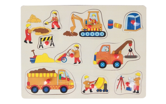 Besttoy - Holz-Puzzle - Baustelle - 9 Teile 