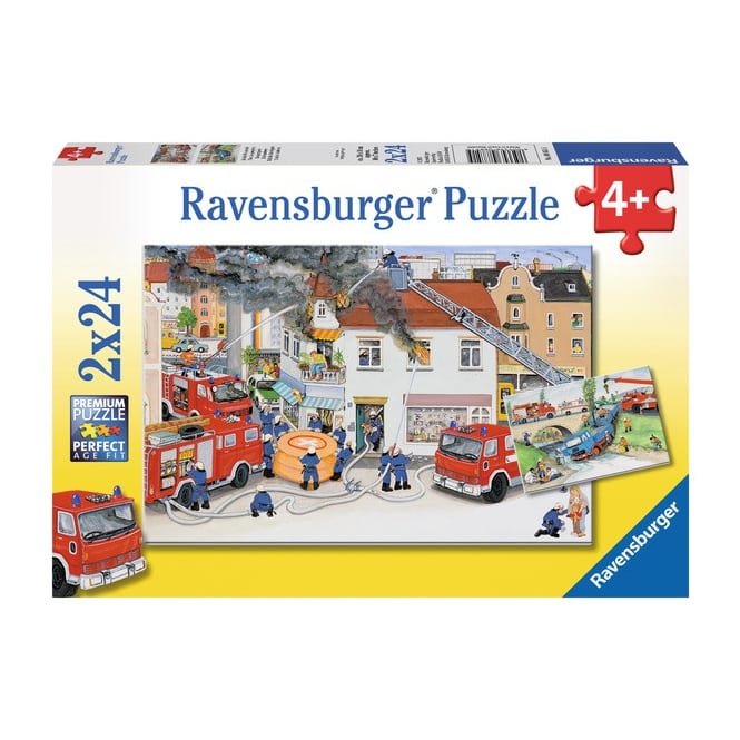 Puzzle-Box - Bei der Feuerwehr - 2x 24 Teile 