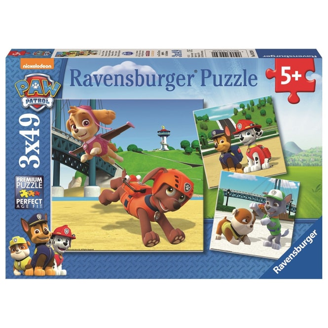 Puzzle-Box - Paw Patrol - Team auf 4 Pfoten - 3x49 Teile 
